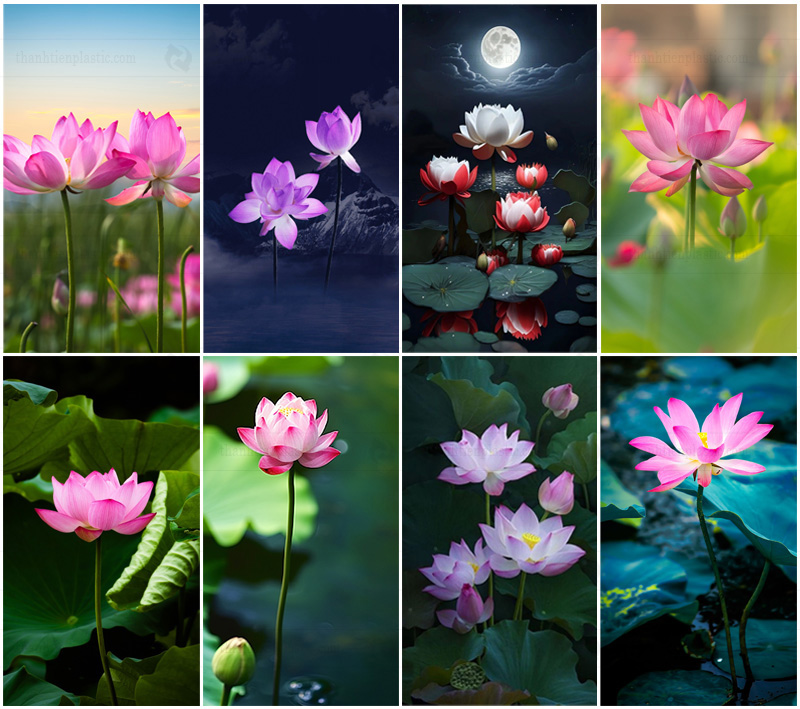 Background hoa sen trên điện thoại