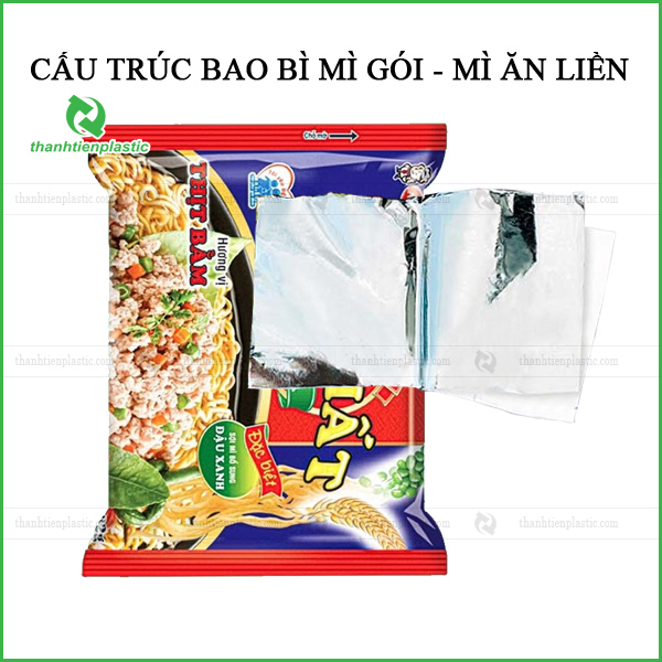 Cấu trúc bao bì mì gói, mi ăn liền