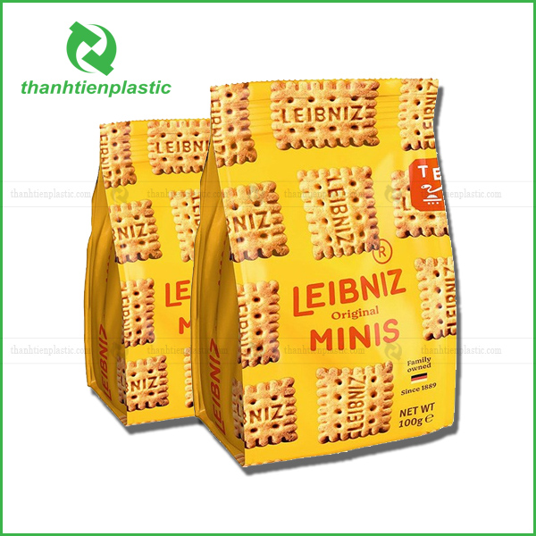 Mẫu bao bì đựng bánh quy dạng túi đáy đứng