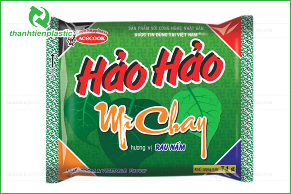 Mẫu bao bì mi ăn liền Hảo Hảo chạy rau nấm