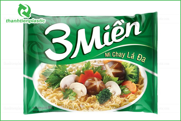 Mẫu bao bì mì gói Ba Miền mì chay