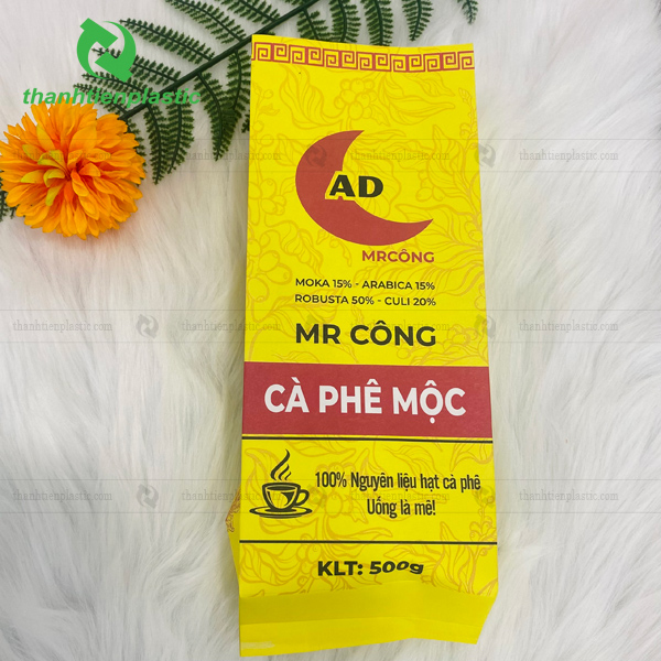 Mẫu túi cafe in ấn sắc nét màu sắc nổi bật