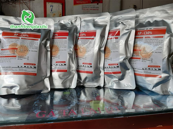Mẫu túi zip bạc đóng gói thuốc thú y