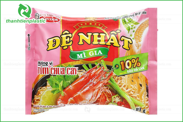 Mẫu bao bì mì ăn liền Đệ Nhất tôm chua cay