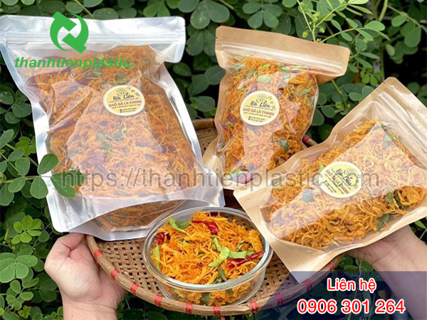 Bao bì đóng gói khô gà giúp tăng giá trị thương hiệu