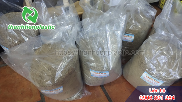 Bao bì túi pe đựng cám và mồi câu cá