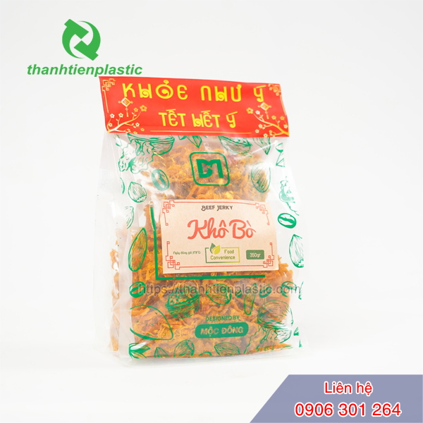 Bao bì màng ghép đựng khô bò