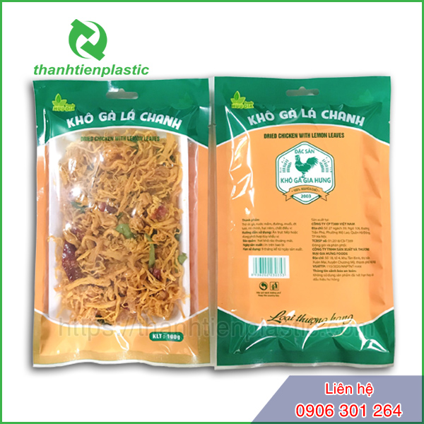 Bao bì màng ghép khô gà lá chanh