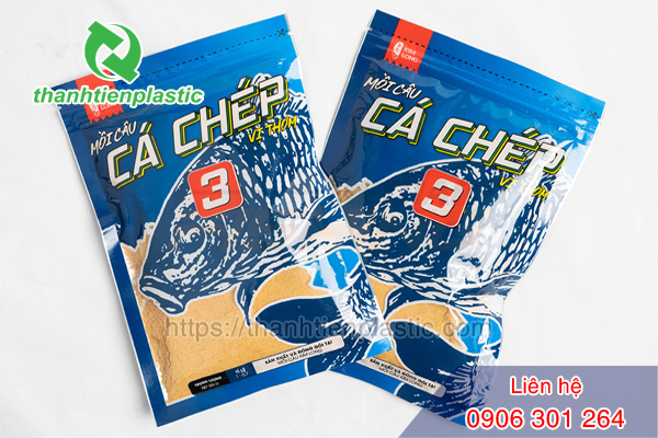 Bao bì đựng mồi câu cá thiết kế màng ghép sang trọng