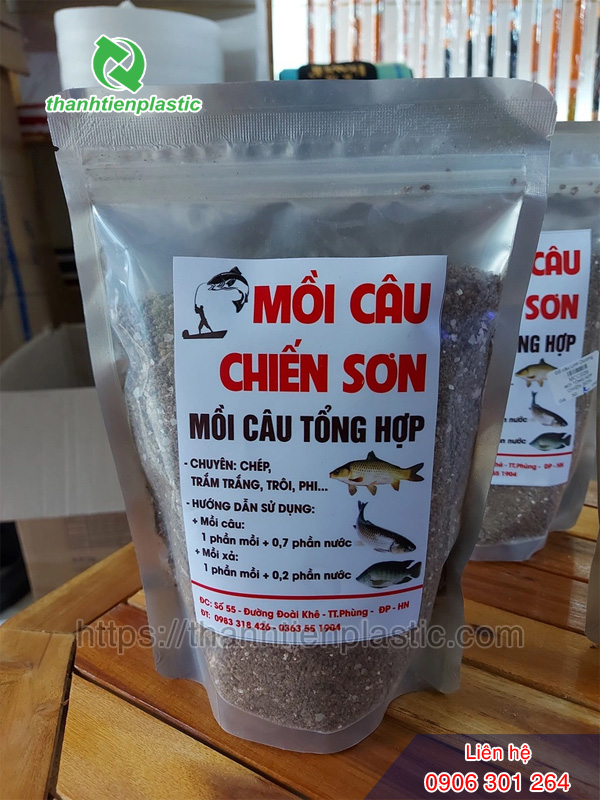 Bao bì túi zipper đựng mồi câu cá