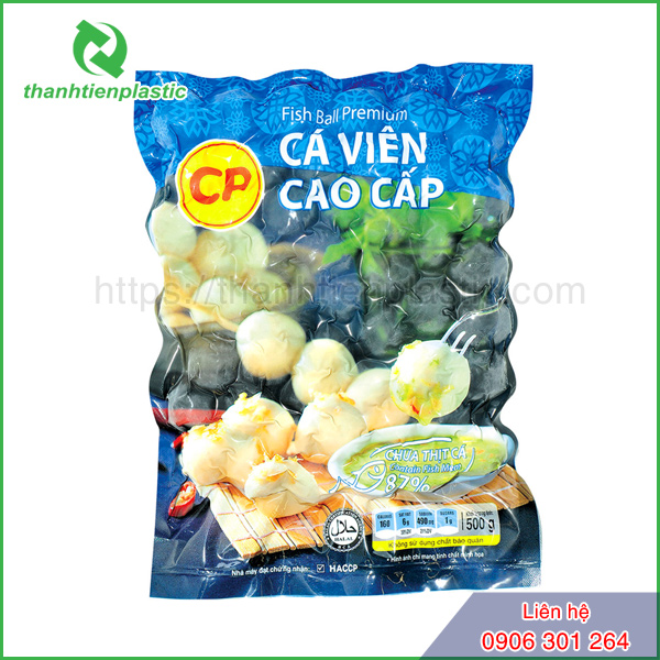 Mẫu bao bì màng ghép đựng cá viên chất lượng cao