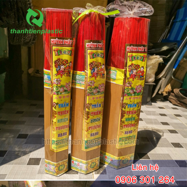 Mẫu bao bì đựng nhang màng opp bóng kính