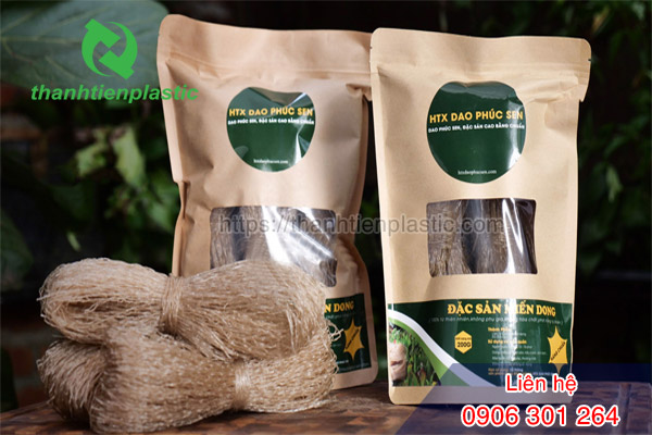 Mẫu bao bì túi zipper giấy đựng miến đẹp