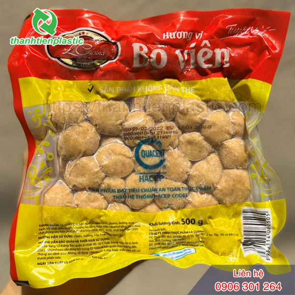 Thông tin in trên bao bì bò viên đầy đủ, rõ ràng