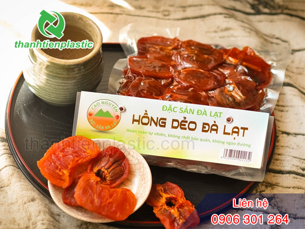 Bao bì hút chân không đóng gói hồng sấy dẻo