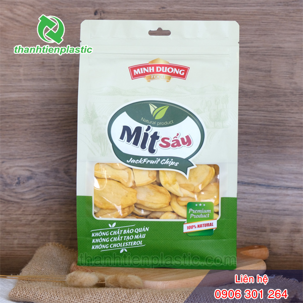 Chất liệu bao bì mít sấy đẹp và an toàn