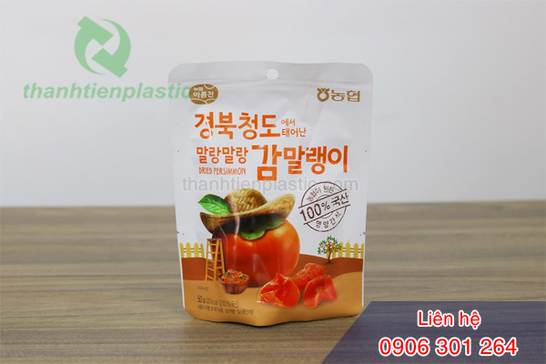 Mẫu bao bì màng ghép đóng gói hồng sấy dẻo cao cấp