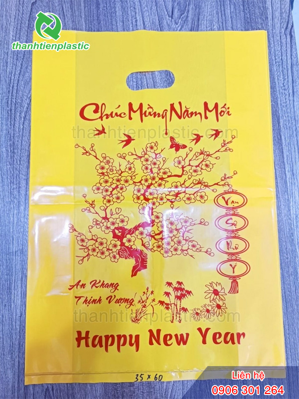 Mẫu túi hột xoài đựng lịch giá rẻ màu vàng
