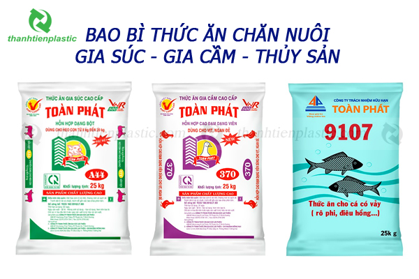 Mẫu bao bì đóng gói thức ăn gia súc, gia cầm, thủy sản