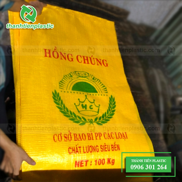 Mẫu bao đựng lúa giá rẻ, thông dụng, in ấn đẹp