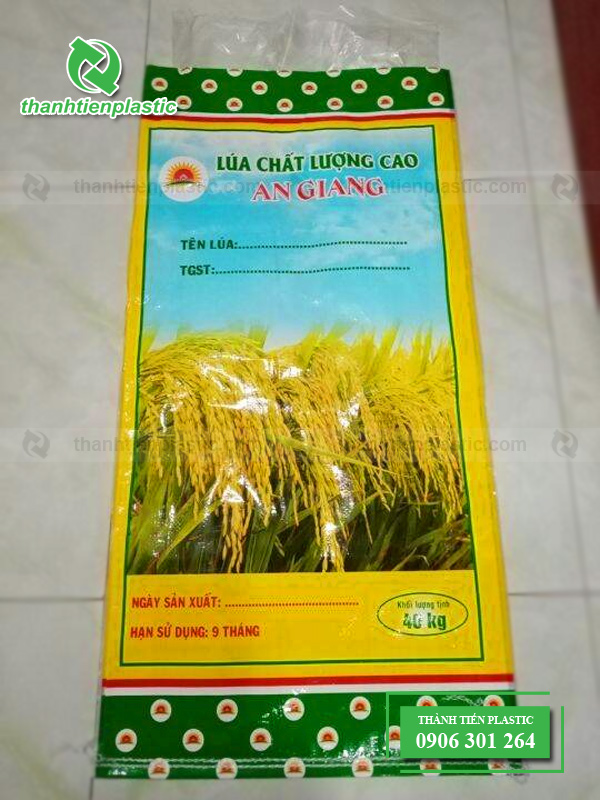 Mẫu bao đựng lúa giống chất lượng cao, in ấn đẹp