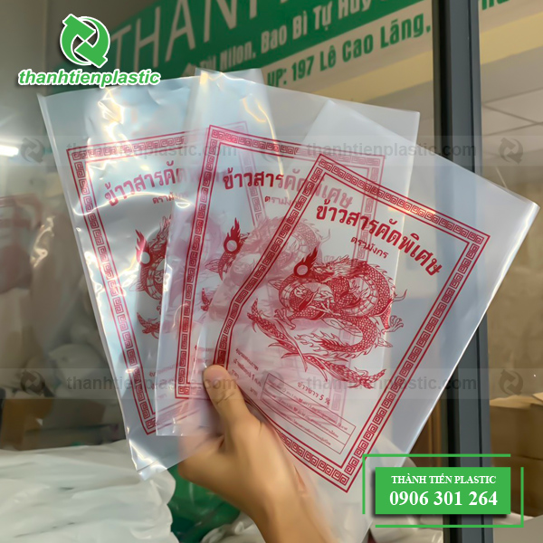 Túi PE trong suốt, in ấn đẹp