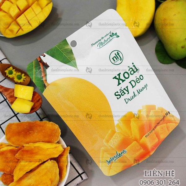 Bao bì xoài sấy dẻo đẹp mang lại giá trị marketing