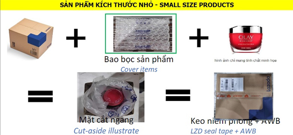 Cách gói kiện hàng lazada gói nhỏ