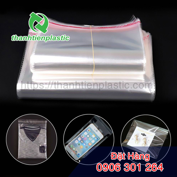 Túi OPP băng keo dán miếng sử dụng dễ dàng, tiện lợi