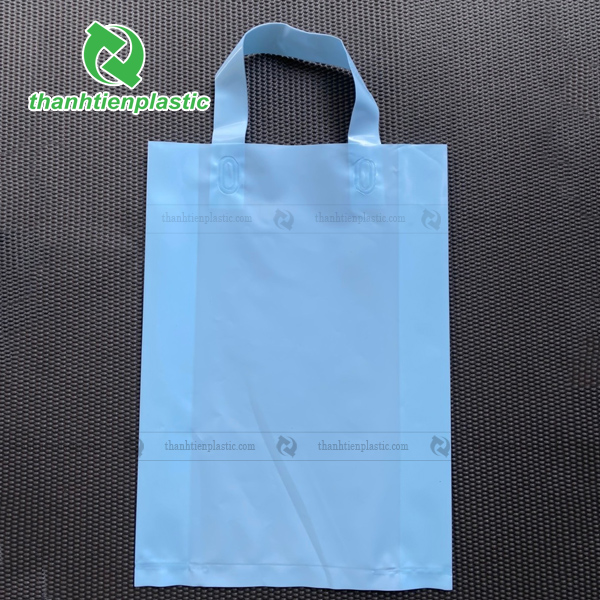 Mẫu túi ép quai PE màu xanh da trời