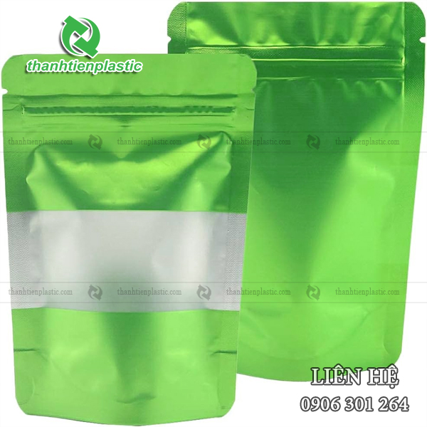 Túi zip màu cửa sổ đựng cà phê