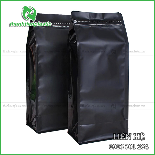 Túi zip màu 8 cạnh đóng gói cà phê
