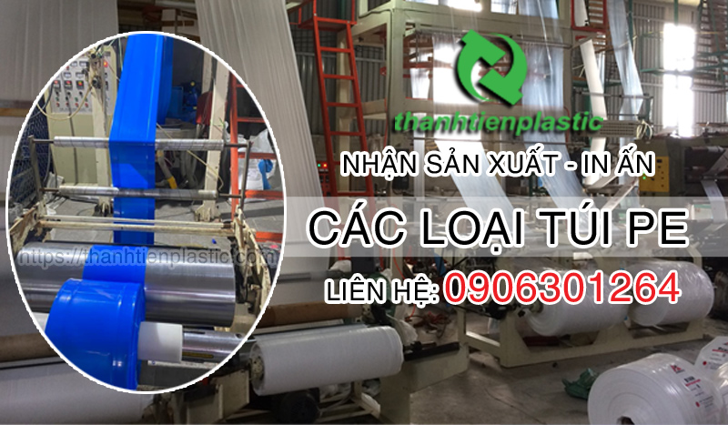 Xưởng in túi PE hột xoài, trong suốt đầy đủ kích cỡ