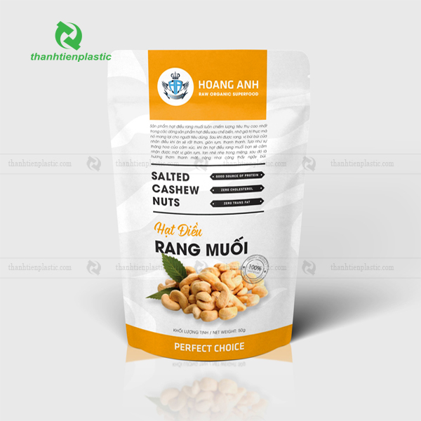 Bao bì màng ghép đóng gói hạt điều chuyên nghiệp