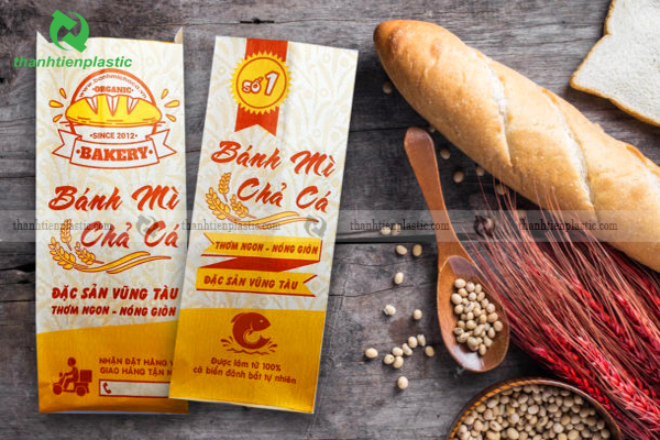 Mẫu bao bì giấy đựng bánh mì đẹp, chất lượng