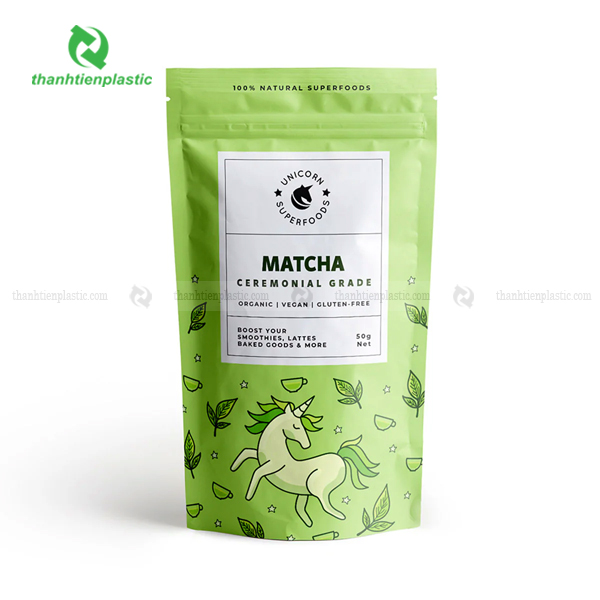 Mẫu bao bì túi zip đựng trà in ấn đẹp