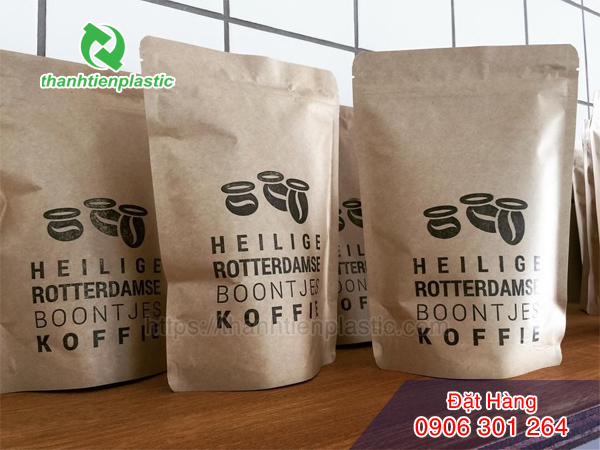 Mẫu bao đựng cafe bằng giấy kraft