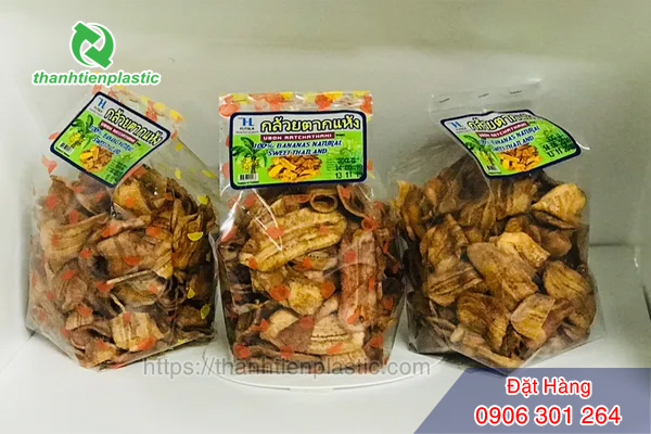 Bao bì đóng gói chuối sấy đa dạng kích thước, mẫu mã